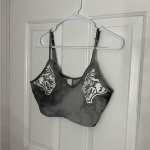 Darc Sport Gray Bra with White Tiger Design